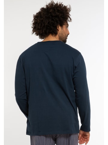 Ammann Schlafanzug Oberteil Mix & Match Cotton in Dunkelblau