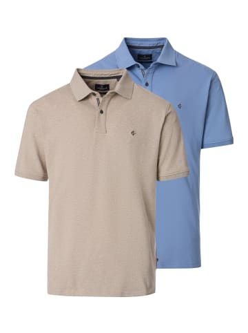 Casa moda Poloshirt Basic in Blau / beige