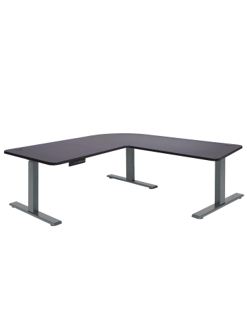 MCW Eck-Schreibtisch D40, Schwarz, anthrazit-grau