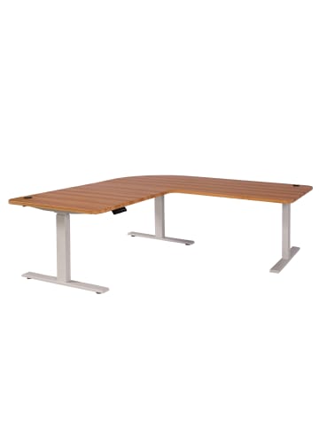 MCW Eck-Schreibtisch D40, Eiche-Dekor, weiß