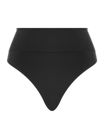 Wolford Tanga High Waist Thong in Schwarz