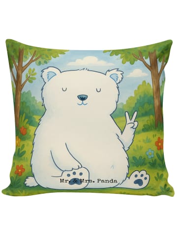 Mr. & Mrs. Panda kuschelkissen 40x40 Eisbär Faul Design ohne Spruch in Weiß