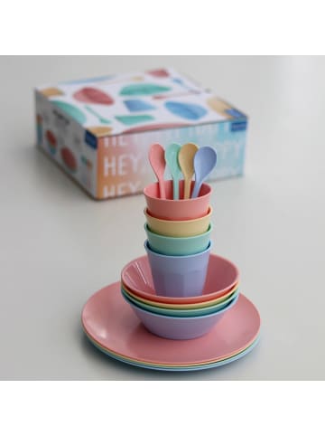 koziol 16er Set Geschirrset Nora Set Macarons bunt in bunt