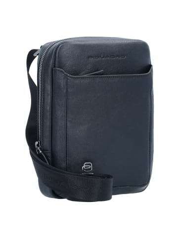 Piquadro Black Square Umhängetasche Leder 17 cm in nero