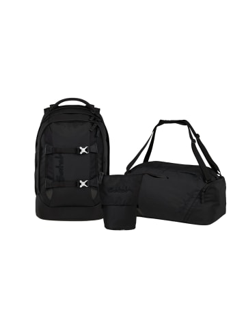 Satch Schulrucksack-Set PACK "Nordic Black" 3-teilig in Schwarz