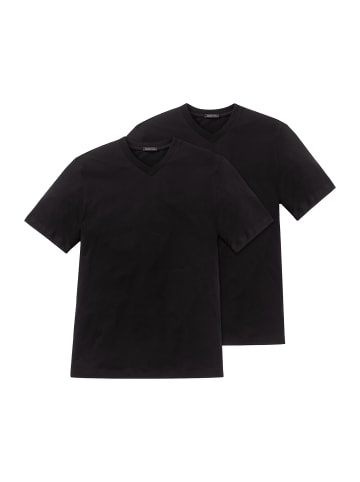 Schiesser Unterhemd / Shirt Kurzarm American in Schwarz