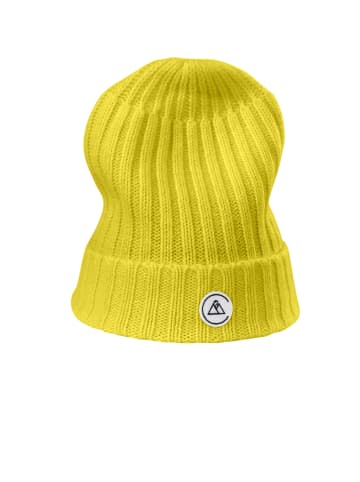 CASH-MERE.CH Bio Rib Mütze in Maisgelb