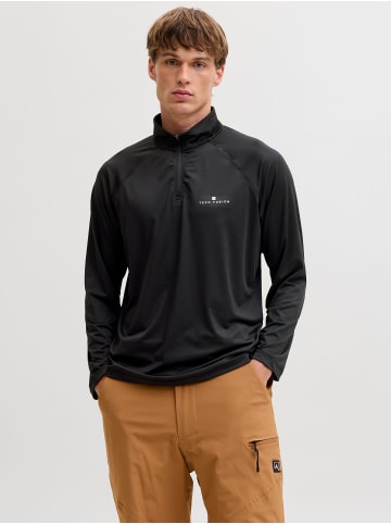 Jack & Jones Langarm-T-Shirt in Black Beauty