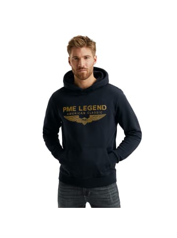 PME Legend Pullover HOODED LOGO CARRIER in Blau