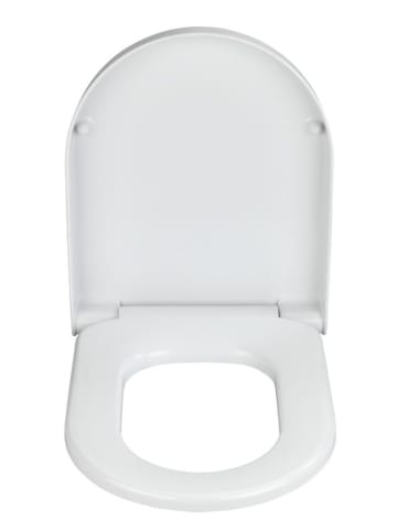 Wenko WC-Sitz Nr. 2 mit Easy Close Funktion in Weiß, (B) 38 x (H) 46 cm