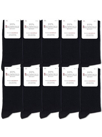 Occulto 10er Pack 100% Baumwolle Socken Ingo in Schwarz