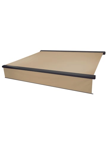 MCW Elektrische Vollkassetten-Markise H124, Polyester Creme, anthrazit