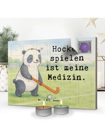 Mr. & Mrs. Panda Adventskalender Panda Hockey spielen Design mit... in Weiß
