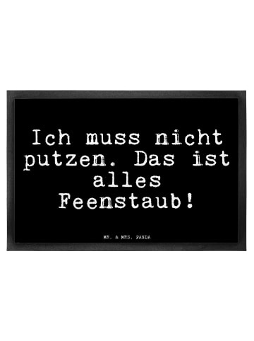 Mr. & Mrs. Panda Filzmatte Ich muss nicht putzen.... mit Spruch in Schwarz