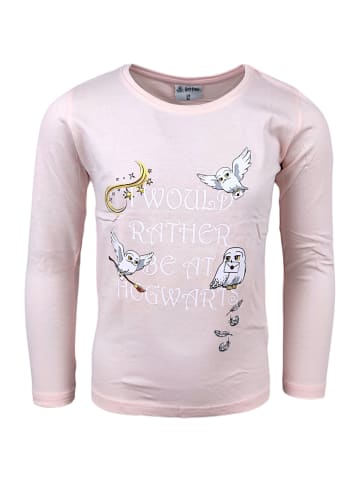 Harry Potter Langarmshirt Harry Potter Hedwig  in Rosa