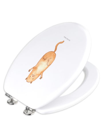 Mr. & Mrs. Panda Toilettendeckel Katze Umarmen ohne Spruch in Weiß