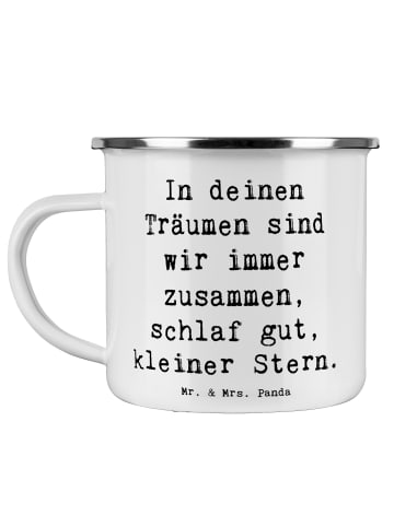 Mr. & Mrs. Panda Kaffeebecher Spruch Alleine schlafen lernen mit... in Weiß