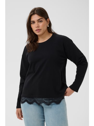 KAFFE curve Sweatshirt KCsophia Loose fit in Black Deep