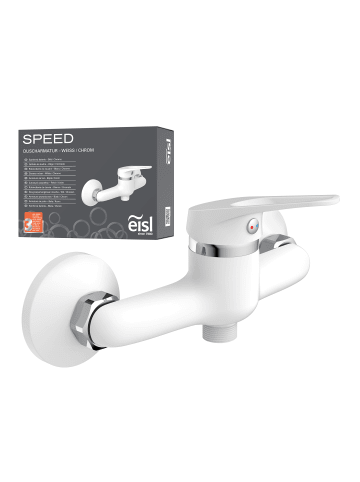 Eisl SPEED Duscharmatur, Weiß/Chrom