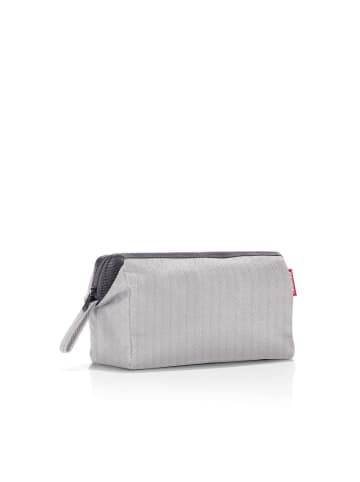 Reisenthel cosmetics travelcosmetic - Kulturbeutel 26 cm (twist maroon) in herringbone grey