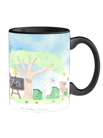 Mr. & Mrs. Panda Tasse Hasen Schule ohne Spruch in Schwarz