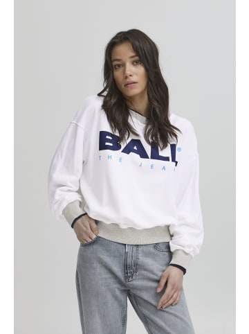 BALL Rundhalspullover BASIMONA SWEAT 50405055 lässiges Sweatshirt in Weiß