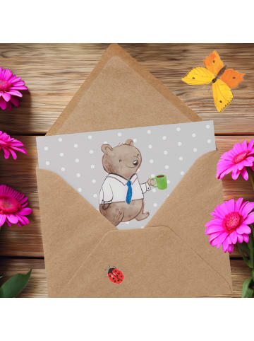 Mr. & Mrs. Panda Deluxe Karte Moderator Leidenschaft mit Spruch in Grau Pastell