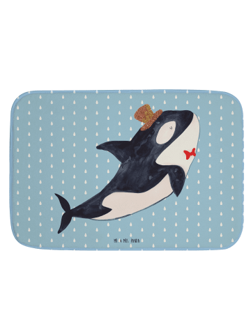 Mr. & Mrs. Panda Badteppich Orca Zylinder ohne Spruch in Blau Pastell