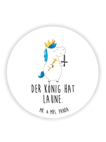 Mr. & Mrs. Panda magnet Einhorn König mit Schwert mit Spruch in Weiß