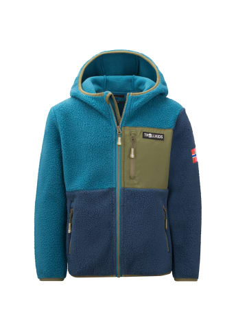 Trollkids Fleecejacke Aurlandsfjord in dark marine