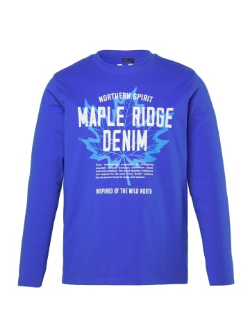 Men Plus Kurzarm T-Shirt in azurblau