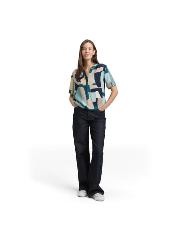 Tom Tailor Halbarmbluse in abstract stripe print