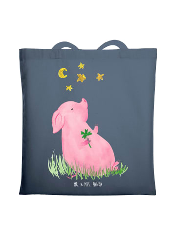 Mr. & Mrs. Panda Shopper Schwein Glück ohne Spruch in Indigo Blue