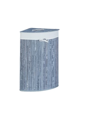 2 x Eckwäschekorb in Grau - (B)49,5 x (H)65 x (T)37 cm