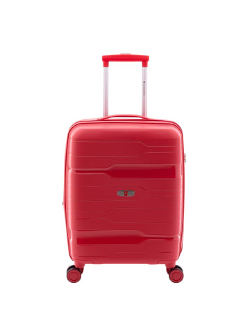 Gladiator 3800 4 Rollen Kabinentrolley 55 cm mit Dehnfalte in crimson red
