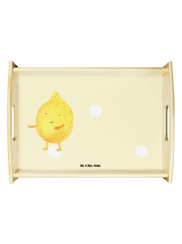 Mr. & Mrs. Panda Tablett Beste Freunde Zitrone mit Spruch in Gelb Pastell