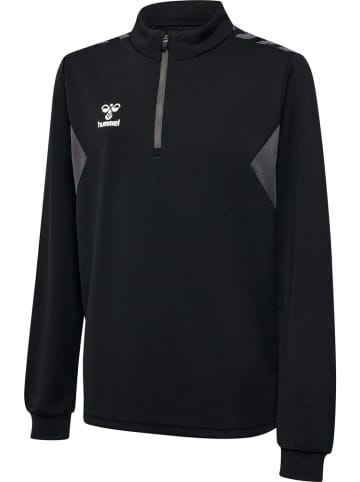 Hummel Kinder Trainingsjacke "Hmlauthentic Half Zip Sweat Kids" in Schwarz