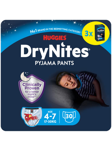 DryNites Windeln Windelhosen Jungen 4-7 J. (17-30kg) 30 Stk