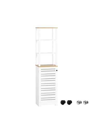 SoBuy Badezimmerschrank in Reinweiß - (W) 30 x (H) 160 x (L) 39 cm