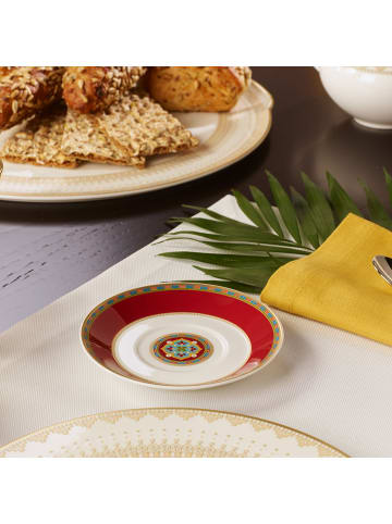 Villeroy & Boch 2er Set Espressotassen mit Untertassen Samarkand Aquamarin 50 ml in rot