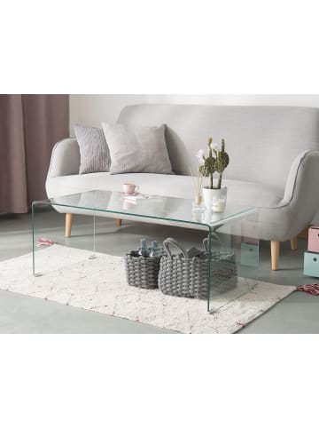 Beliani Couchtisch KENDALL in Transparent - (W) 50 x (H) 40 x (L) 100 cm