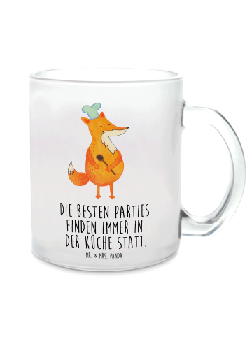 Mr. & Mrs. Panda Häferl Fuchs Koch mit Spruch in Transparent