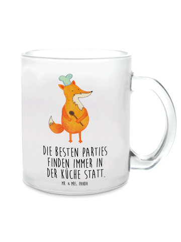 Mr. & Mrs. Panda Teetasse Fuchs Koch mit Spruch in Transparent