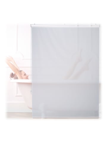 relaxdays Duschrollo in Weiß - (B)120 x (H)240 cm