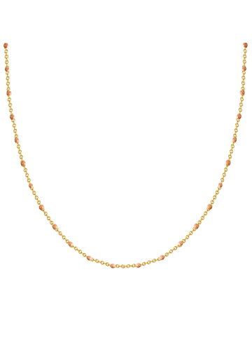 Glanzstücke München Kette Sterling Silber gelbgold Emaille orange in gelbgold