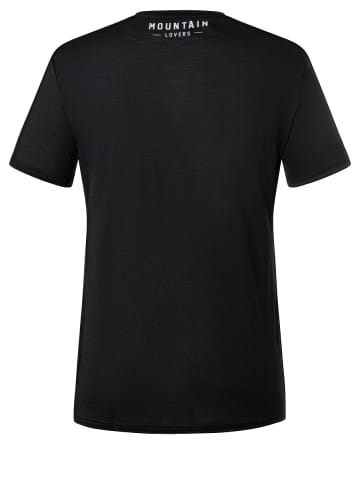 super.natural Merino T-Shirt in schwarz