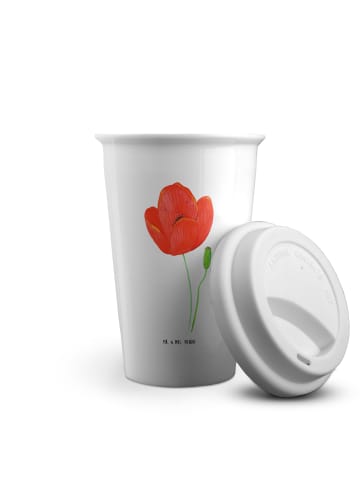 Mr. & Mrs. Panda To Go Becher Blume Mohnblume ohne Spruch in Weiß