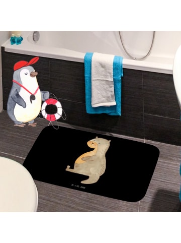 Mr. & Mrs. Panda Badteppich Otter Bauch ohne Spruch in Schwarz