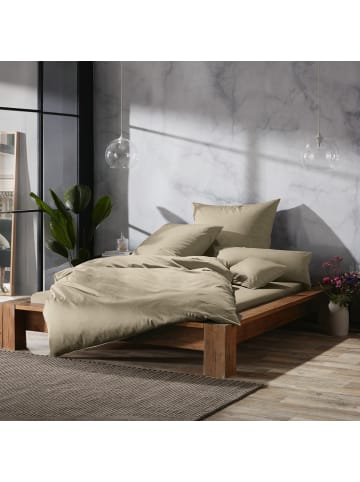 Erwin Müller Mako-Satin Kuschelkissenbezug Landshut in taupe