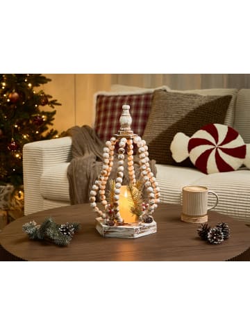 Beliani LED Deko PETRUMA in Braun/Grün/Gelb - (W) 20 x (H) 40 x (L) 25 cm